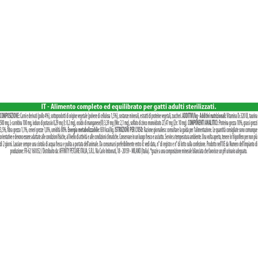Natural Trainer Tratto Urinario - Cibo umido per gatti adulti sterilizzati - Straccetti con Pollo - 28 bustine da 70g - immagine 5