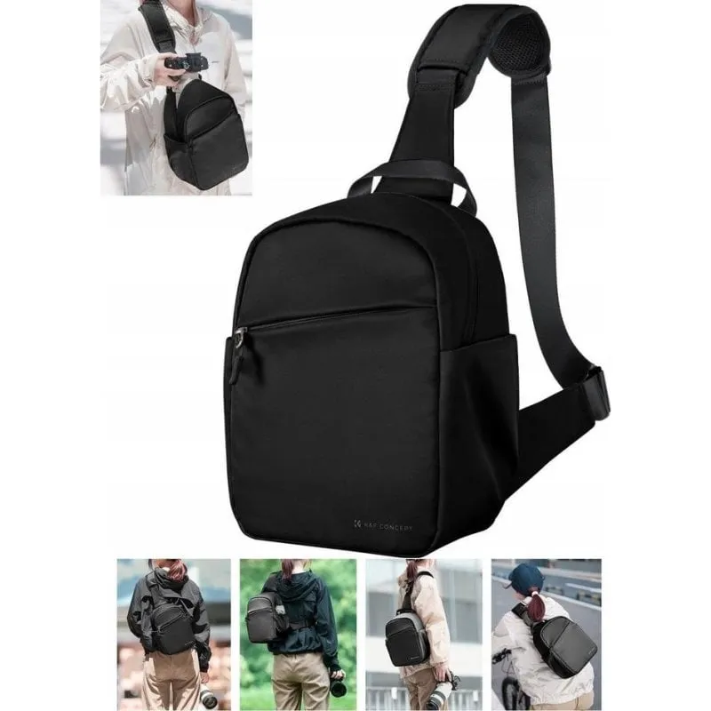 Borsa Sling K&F Concept KF13.171 5L per Fotocamera DSLR e Drone Nero - immagine 1