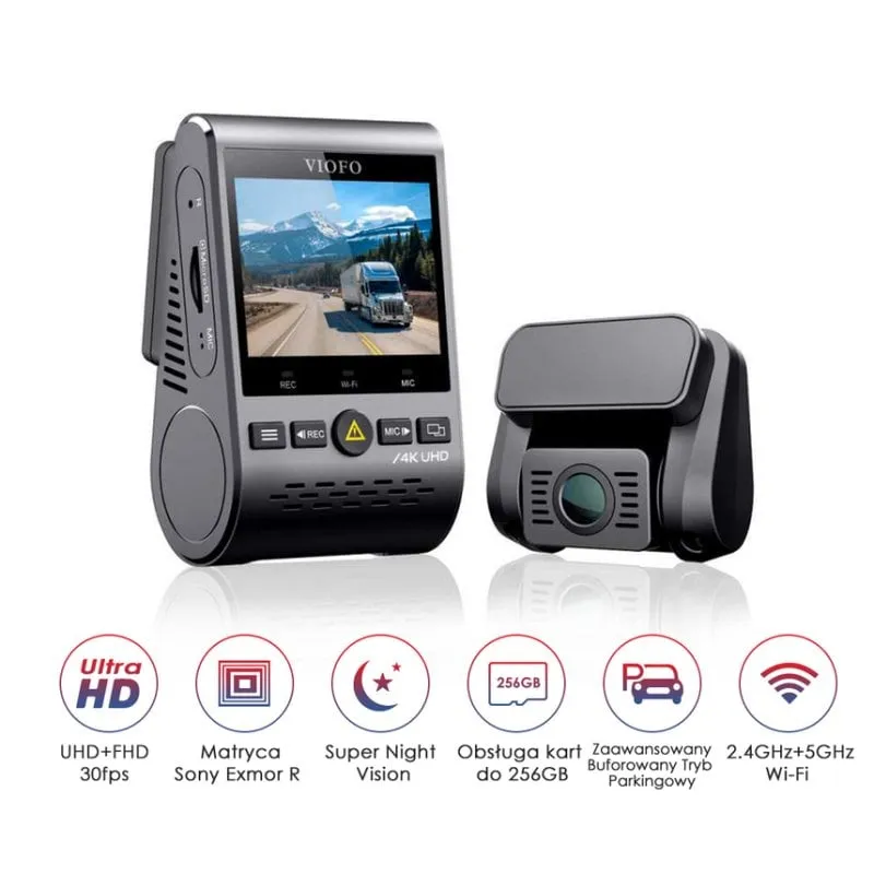 Videocamera Viofo A129 Pro-G Duo 4K UHD GPS Wi-Fi - immagine 1
