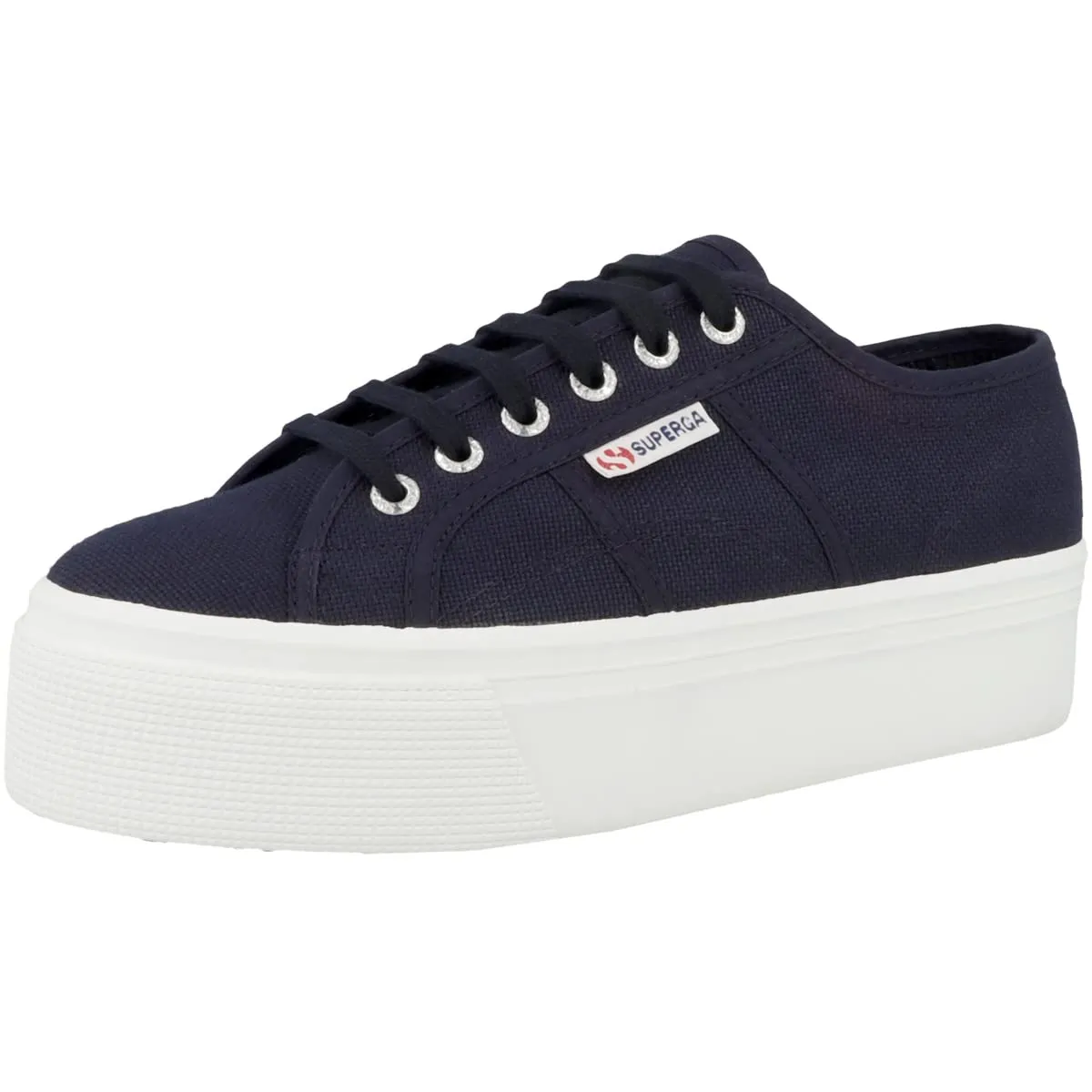 Superga Scarpe da Ginnastica da Donna 2790 Acotw, Blu Navy Bianco S9111lw F43, 6 UK Wide - immagine 4