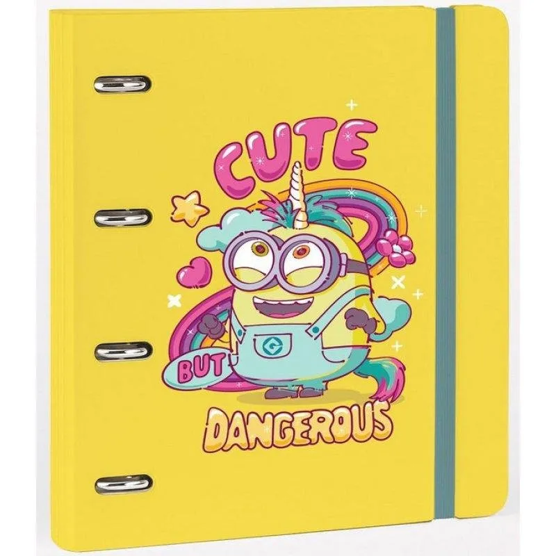 Cartella 4 Anelli Polipropilene Minions Grupo Erik - immagine 1
