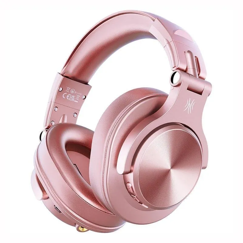 Cuffie OneOdio A70 wireless Bluetooth 5.2 con cancellazione rumore, microfono e 50 h batteria, rosa - immagine 1