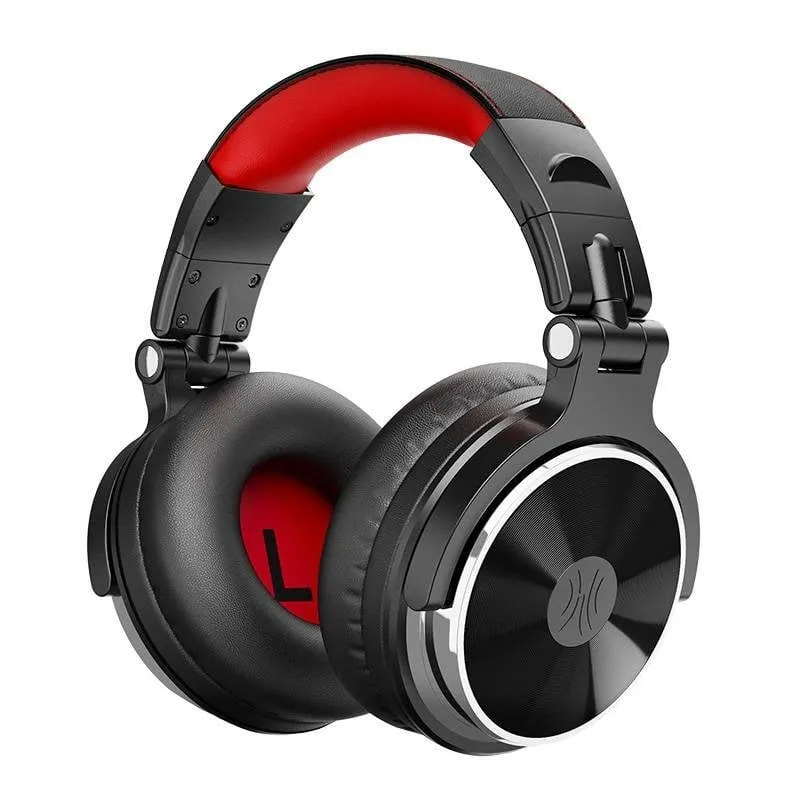 Cuffie OneOdio Pro10 con cavo, connettori 3,5 mm e 6,35 mm, Shareport, professionali rosse - immagine 1