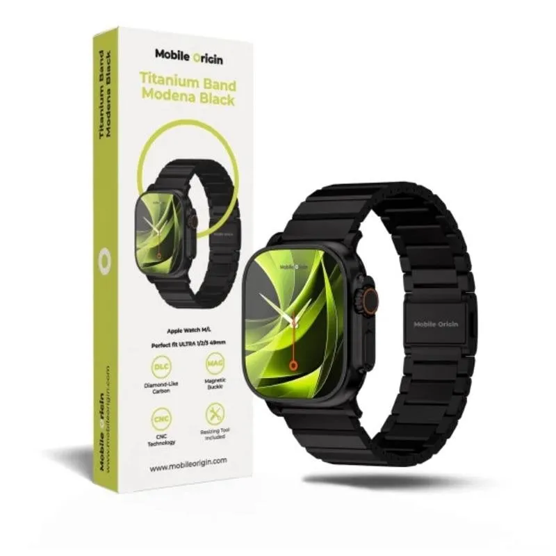 Cinturino Orologio Intelligente Mobile Origin Titanio Carbonio Nero Apple Watch - immagine 1