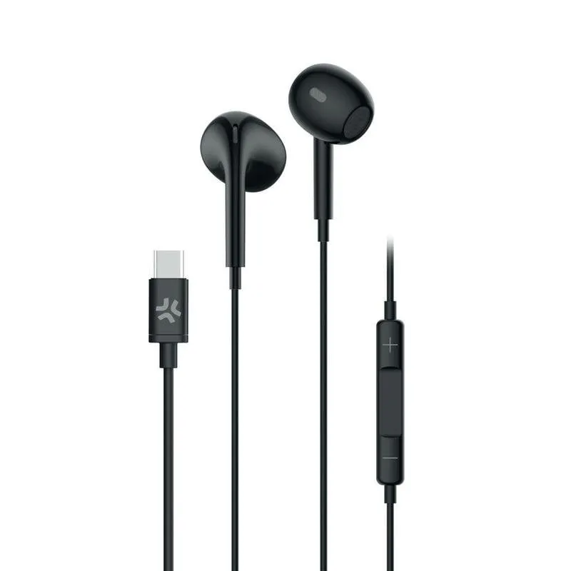 Auricolari Celly UP1300TYPECBK con cavo USB-C per chiamate e musica neri - immagine 1