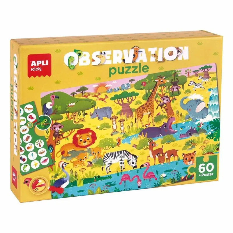 Puzzle APLI Osservazione Junior Giungla 60 Pezzi - immagine 1