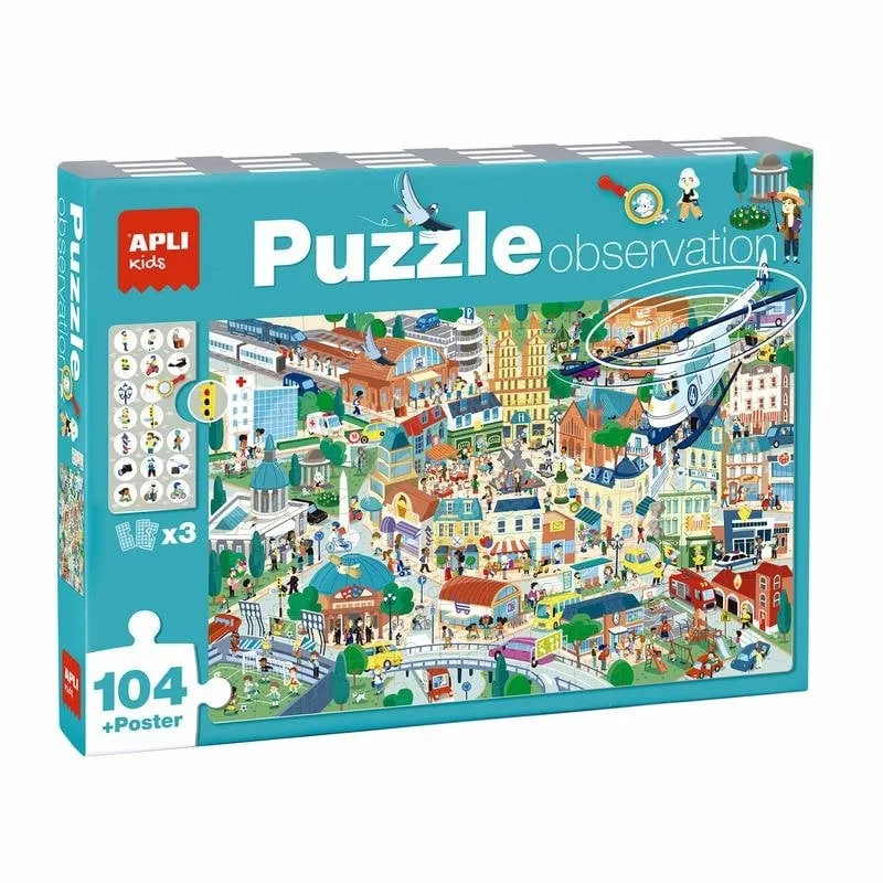 Puzzle APLI Kids 18820 Città 104 pezzi 5 anni - immagine 1