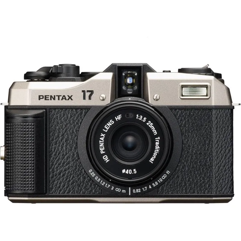 Fotocamera Analogica Pentax 17 25mm Flash Integrato Corpo Argento - immagine 1