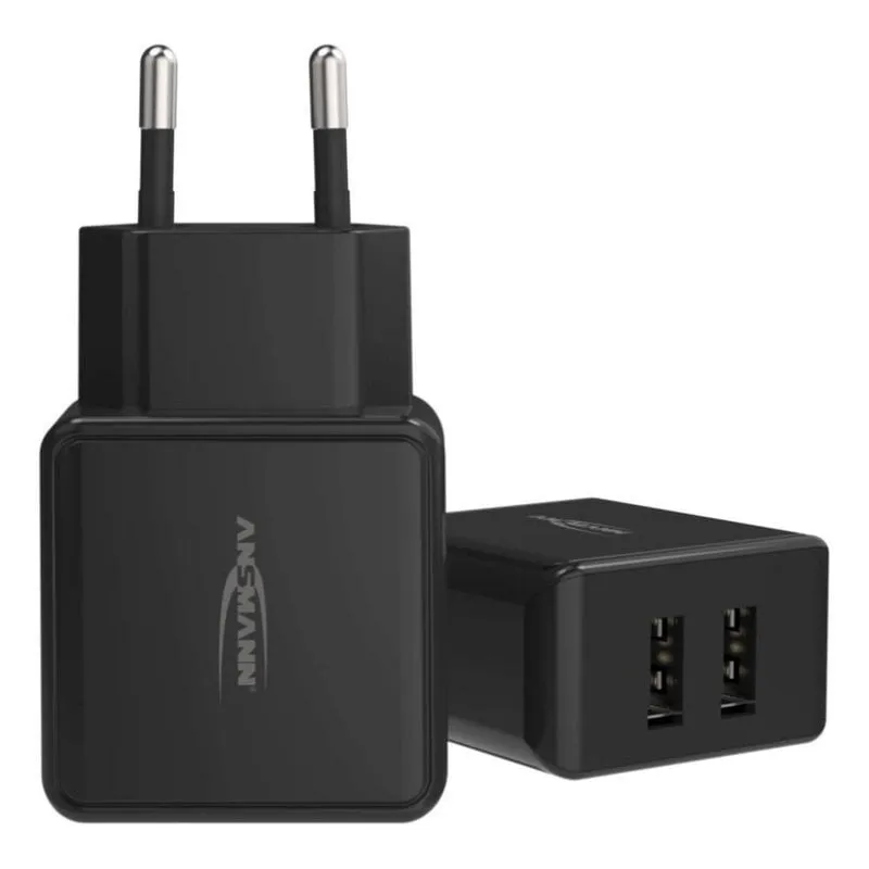 Caricatore Ansmann HC212 2 Porte USB 5V Nero Interno - immagine 1