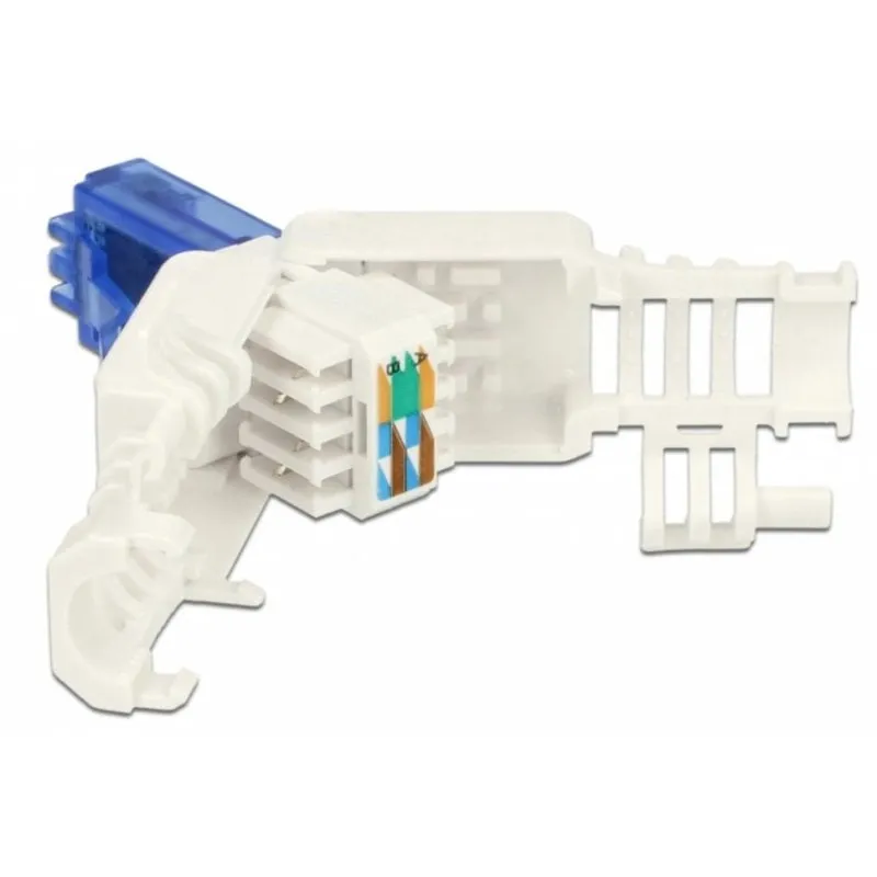 Connettore RJ-45 DeLOCK 86417 Cat6a U/UTP Blu e Bianco - immagine 1