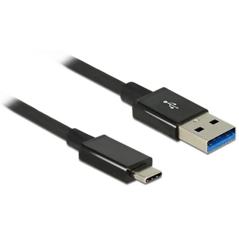 Cavo USB DeLOCK 1 m USB 3.2 Gen 2 Type-C a Type-A Nero - immagine 1