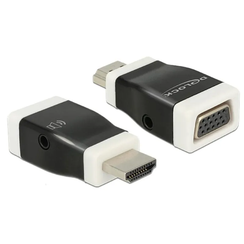 Adattatore HDMI-A a VGA DeLOCK 65586 Nero/Bianco - immagine 1