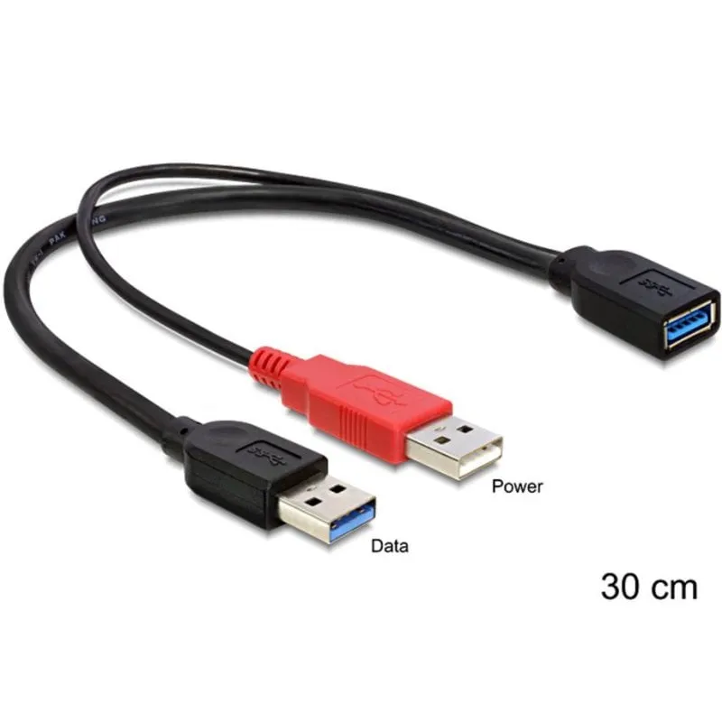 Cavo USB DeLOCK 83176 0,3 m USB 3.2 Gen 1 2 x USB A - immagine 1