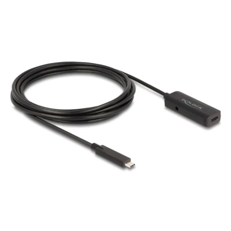 Cavo di estensione USB-C DeLOCK 80027 3 m USB 3.2 Gen 2 10 Gbit/s Nero - immagine 1