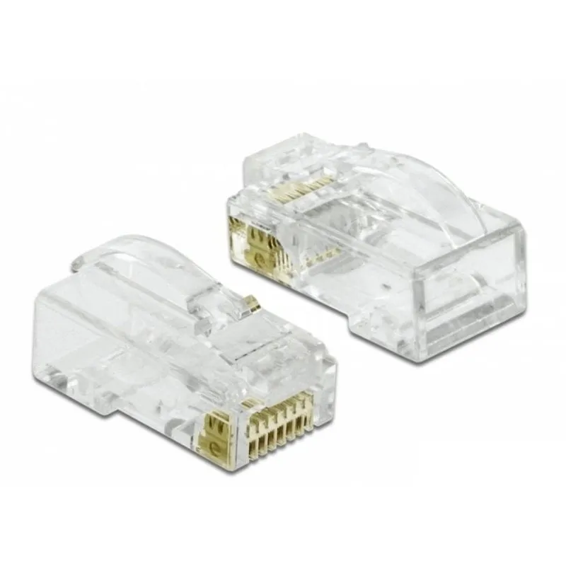 Connettore RJ-45 DeLOCK 86473 Cat6 Trasparente Maschio Retto Policarbonato - immagine 1