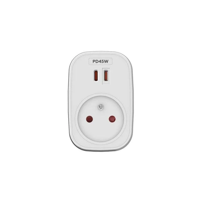 Presa a Muro Mobility Lab con 2 Porti USB-C PD 45W e Presa Europea - immagine 1