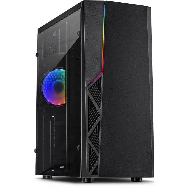 Case PC Inter-Tech B-02 RGB Torre Nero ATX micro ATX Acrilico - immagine 1