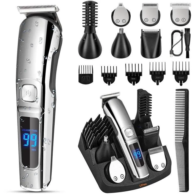 Tagliacapelli Multifunzione Autrucker Senza Fili 6 Testine 5 Pettini Impermeabile Barba Corpo - immagine 1