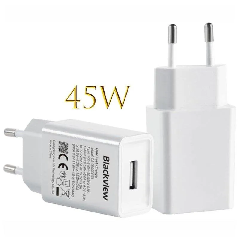 Caricatore USB-C 45W Blackview Ricarica Rapida 3.0 - immagine 1