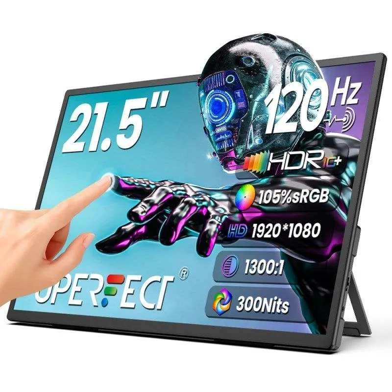 Monitor PC Uperfect 21,5" FullHD 120Hz IPS Touch USB-C HDMI VESA - immagine 1