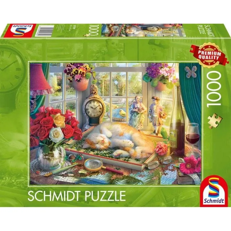 Puzzle Schmidt Spiele 1000 pezzi Gatto 69,3 x 49,3 cm - immagine 1