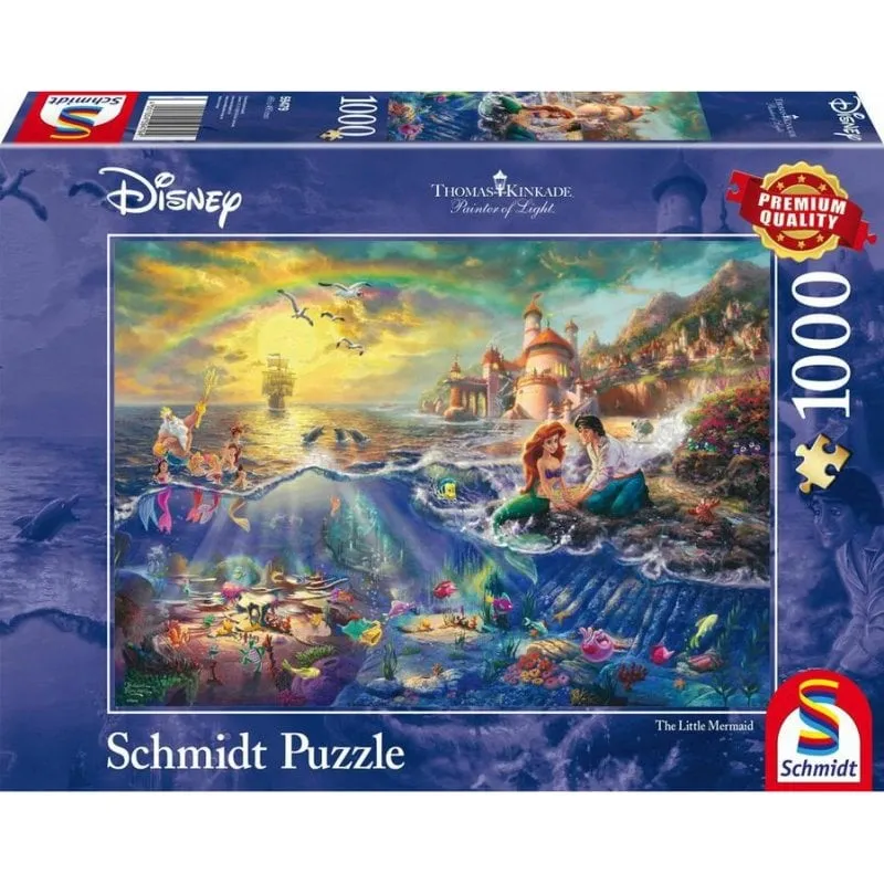 Puzzle 1000 pezzi Schmidt Spiele Disney Arielle Thomas Kinkade - immagine 1