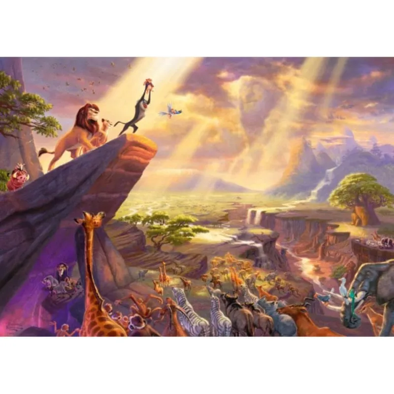 Puzzle 1000 pezzi Schmidt Spiele Thomas Kinkade Studios Disney Dreams Collection Il Re Leone - immagine 1