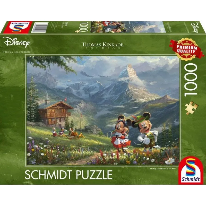 Puzzle Schmidt Spiele Thomas Kinkade Studios Disney Mickey & Minnie 1000 pezzi - immagine 1