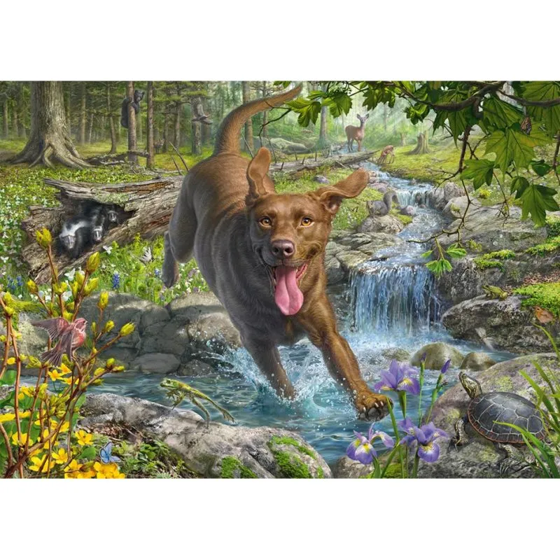Puzzle 1000 pezzi Schmidt Spiele Amore per i cani Mark Fredrickson cartone robusto - immagine 1