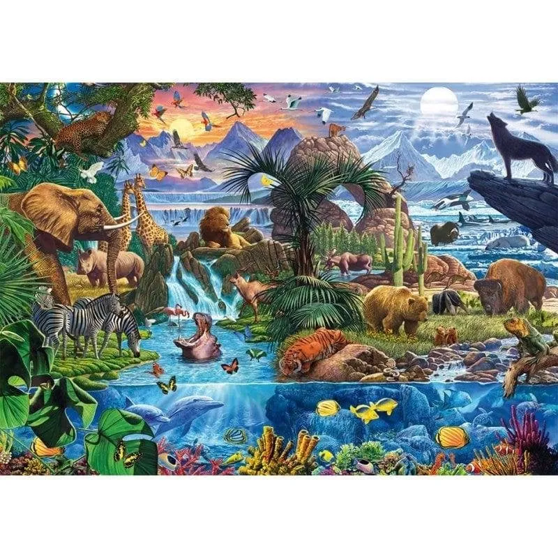 Puzzle Schmidt Spiele 58866 Animali Multicolori 1000 Pezzi - immagine 1