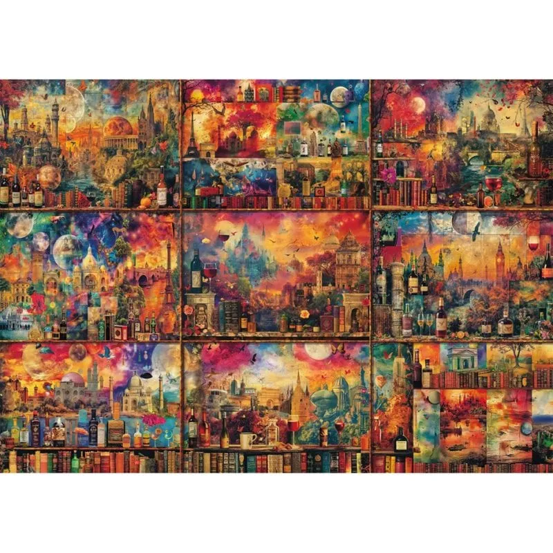 Puzzle Schmidt Spiele 59745 2000 pezzi Collage di destinazioni mondiali - immagine 1