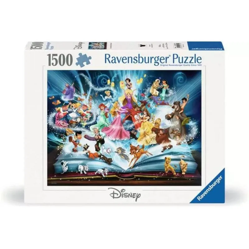 Puzzle Ravensburger 1500 pezzi Disney Libro di Racconti Magici - immagine 1