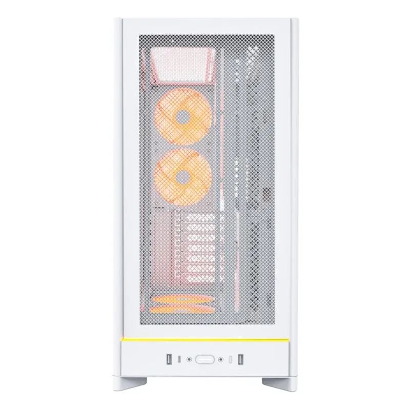 Case PC Montech HS01 PRO Torre Midi Bianca Illuminazione ARGB - immagine 1