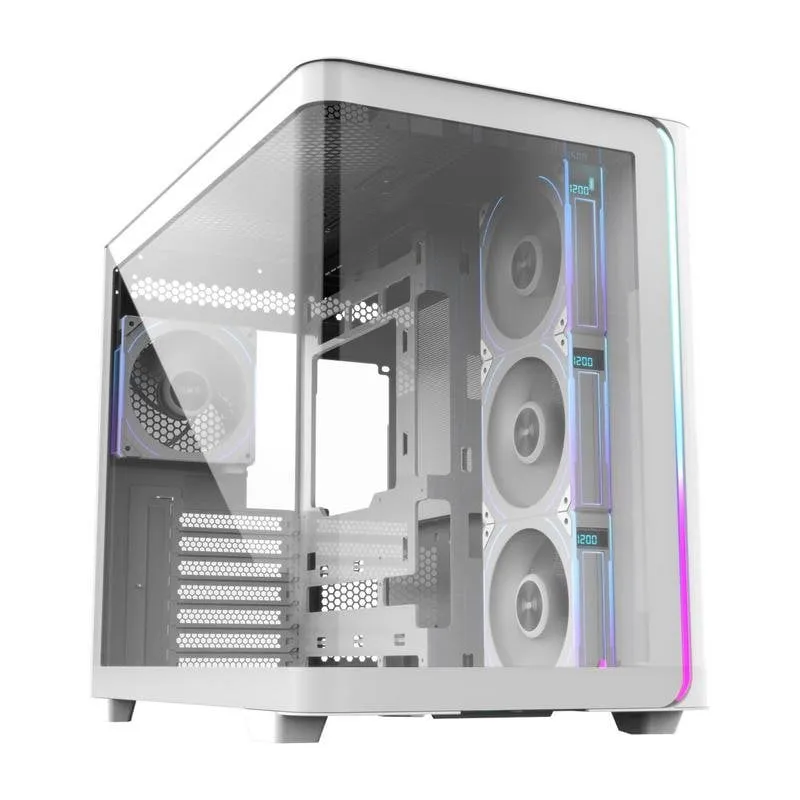 Case PC FSP M580-WP Plus Midi Tower Bianco ARGB Vetro Temperato - immagine 1