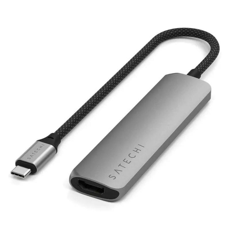 Hub Satechi 4 porte 10 Gbps USB-C ST-P4SM HDMI 4K Power Delivery 100W - immagine 1