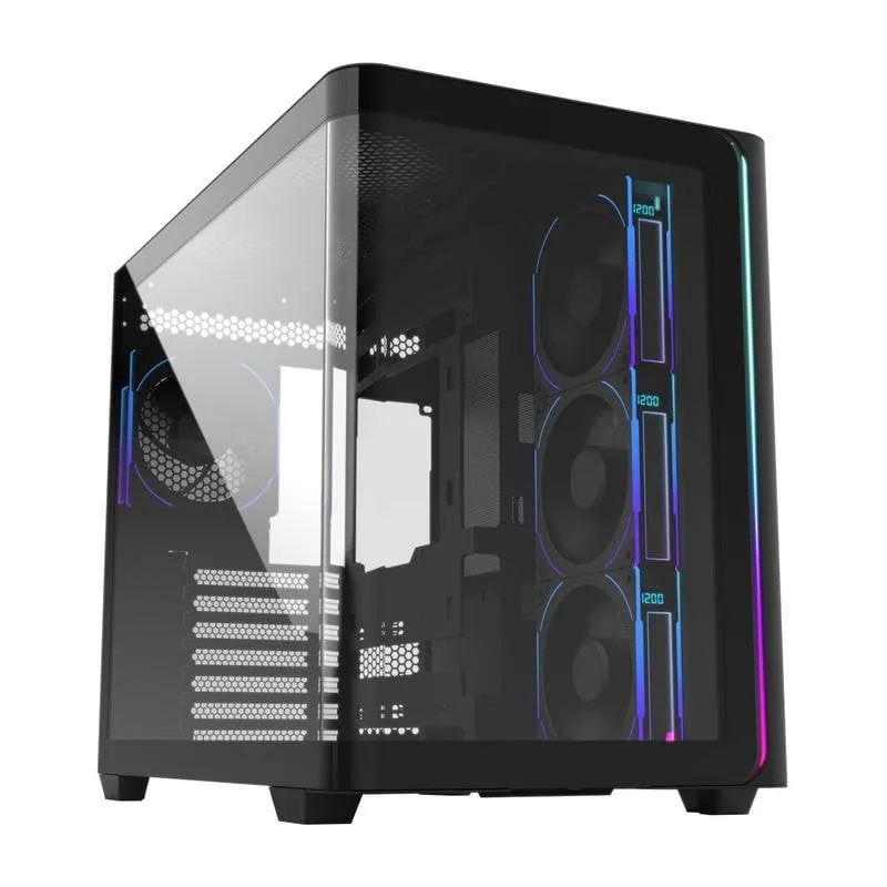 Case PC FSP M580-BP Plus Midi Tower Nero ARGB Vetro Temperato - immagine 1