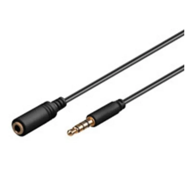 Cavo di estensione audio Goobay 1,5 m 3,5 mm Maschio-Femmina Nero - immagine 1