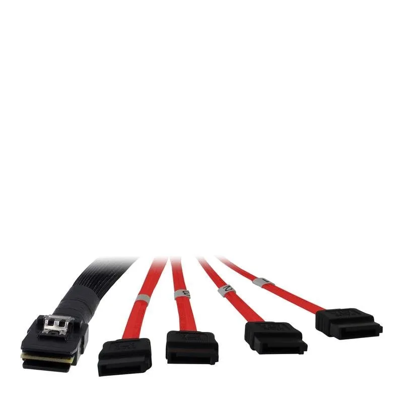 Cavo Inter-Tech SFF 8087 a 4x SATA 1 m Nero - immagine 1