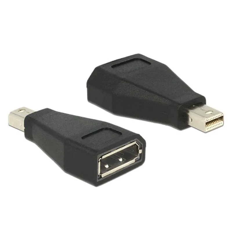 Adattatore mini DisplayPort 1.2 a DisplayPort Nero DeLOCK - immagine 1