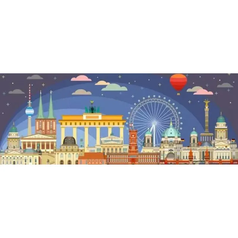 Puzzle Panorama Ravensburger Notte a Berlino 1000 pezzi - immagine 1