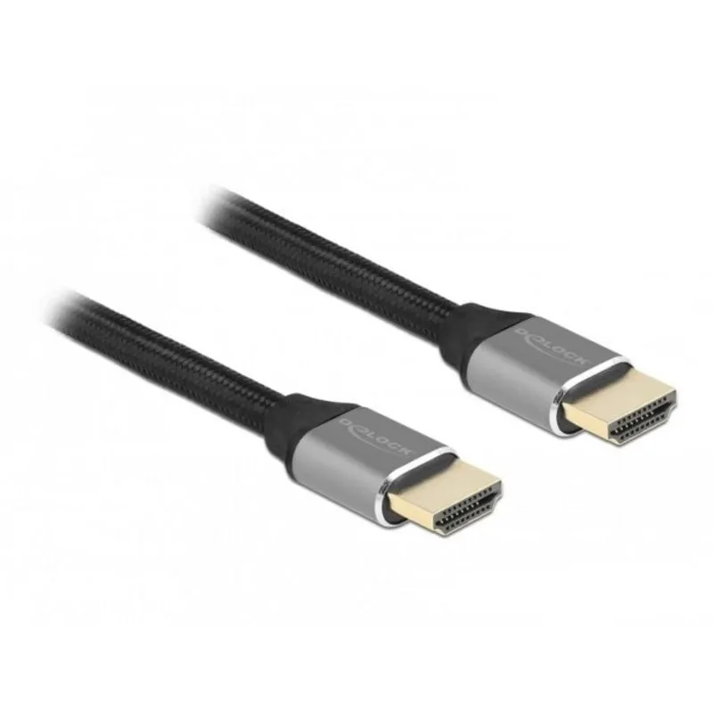 Cavo HDMI DeLOCK 48 Gbps 8K 60 Hz 0,5 m Grigio - immagine 1