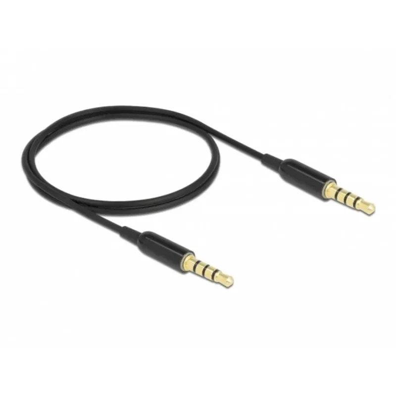 Cavo audio 3,5 mm 4 pini DeLOCK Ultra Slim 0,5 m nero - immagine 1