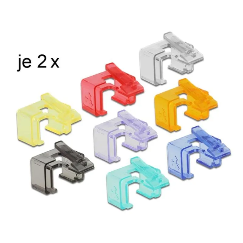 Morsetti per cavi DeLOCK RJ45 Multicolor 16 pezzi - immagine 1