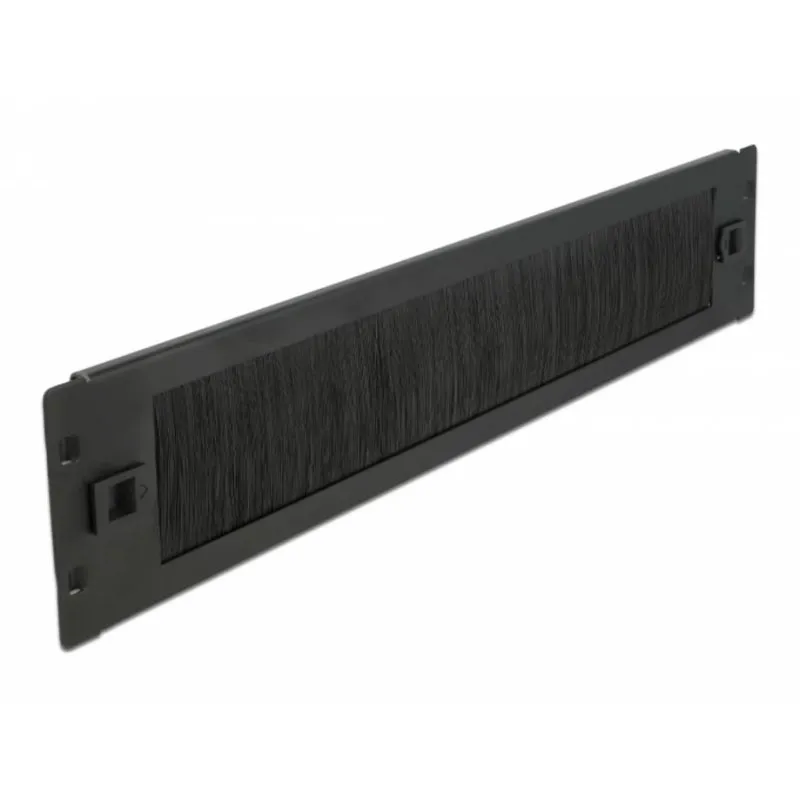 Pannello passacavi con spazzola DeLOCK 2U nero 19" per gestione cavi - immagine 1