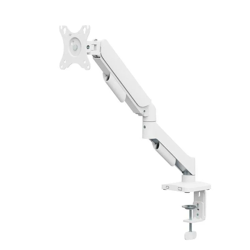 Kimex 015-2751 Supporto Monitor Scrivania Molla Meccanica 17 a 32" VESA 75x75 a 100x100 Max 9Kg Bianco - immagine 1