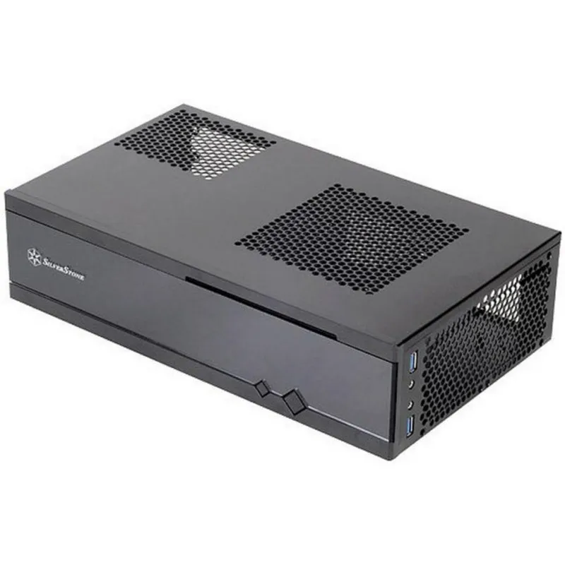 SilverStone ML05 Mini-ITX Case HTPC Metallo Nero USB 3.2 Gen 1 Audio - immagine 1
