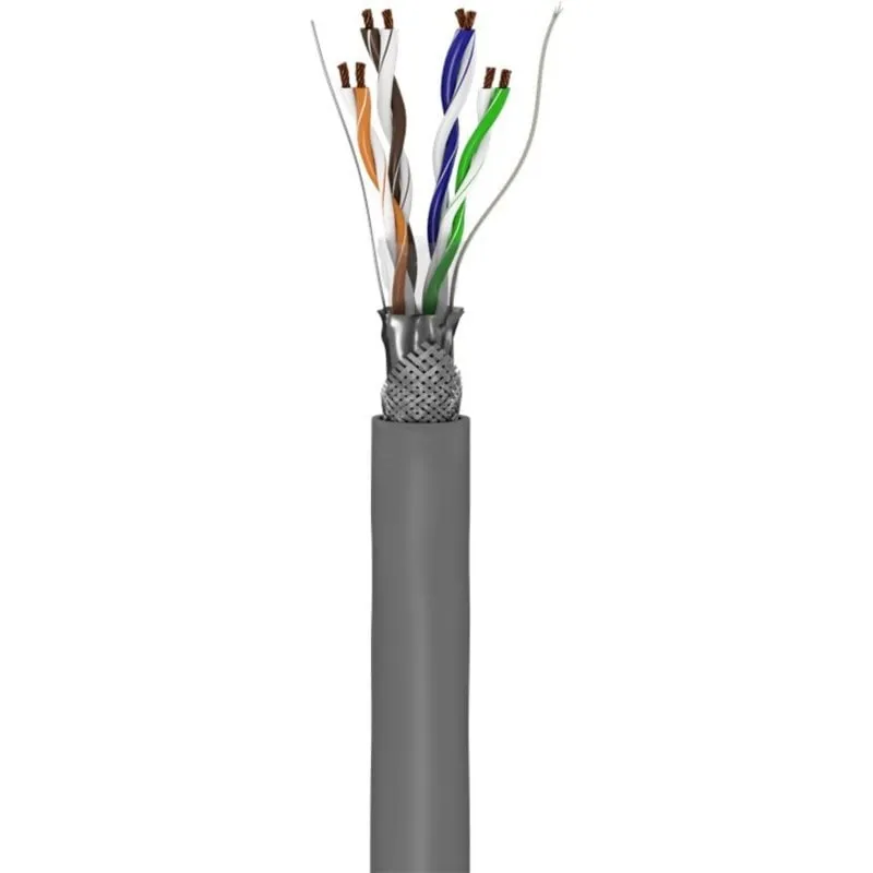 Cavo di rete Goobay Cat5e S/FTP 100 m grigio - immagine 1