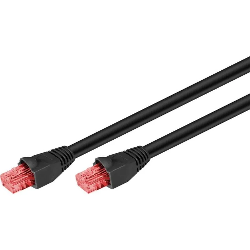 Cavo di rete Goobay 55434 20 m Cat6 U/UTP Nero - immagine 1
