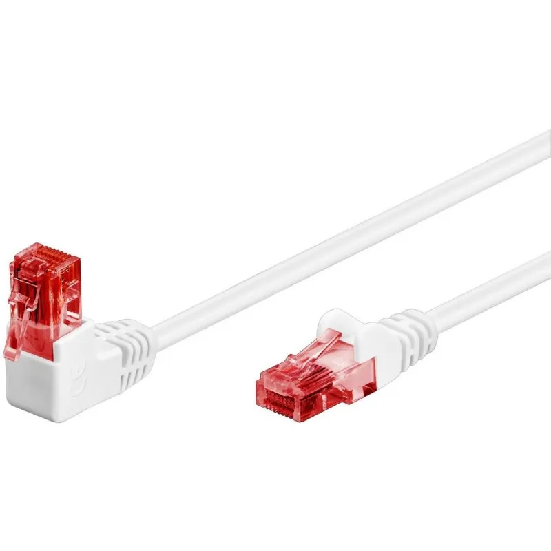 Cavo di rete Goobay 51521 0,5 m Cat6 U/UTP RJ-45 Bianco e Rosso - immagine 1