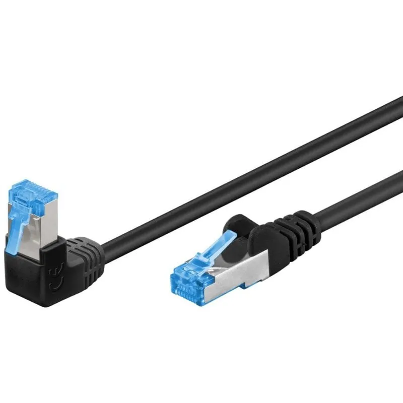 Cavo di rete Goobay 51556 0,5 m Cat6a S/FTP RJ-45 Nero/Blu - immagine 1